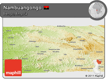 Physical Panoramic Map of Nambuangongo