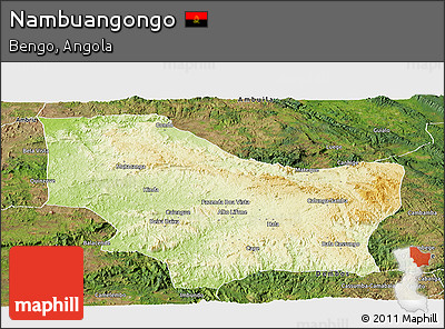 Physical Panoramic Map of Nambuangongo, satellite outside