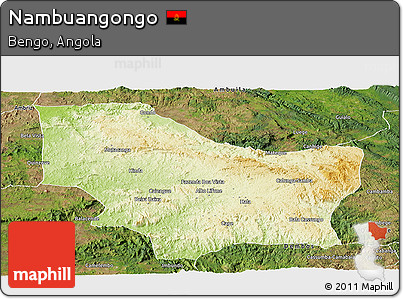 Physical Panoramic Map of Nambuangongo, satellite outside