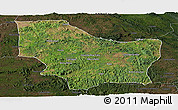 Satellite Panoramic Map of Nambuangongo, darken
