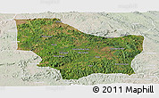 Satellite Panoramic Map of Nambuangongo, lighten