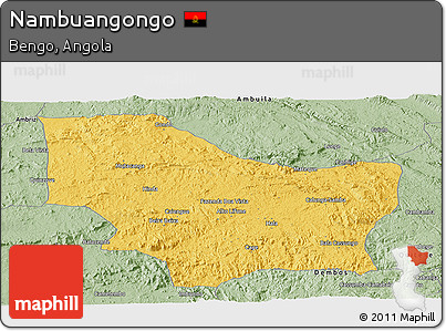 Savanna Style Panoramic Map of Nambuangongo