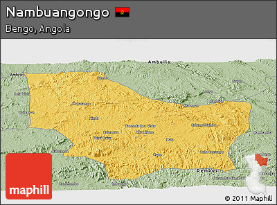 Savanna Style Panoramic Map of Nambuangongo