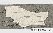 Shaded Relief Panoramic Map of Nambuangongo, darken