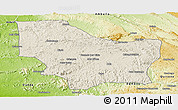 Shaded Relief Panoramic Map of Nambuangongo, physical outside