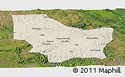 Shaded Relief Panoramic Map of Nambuangongo, satellite outside