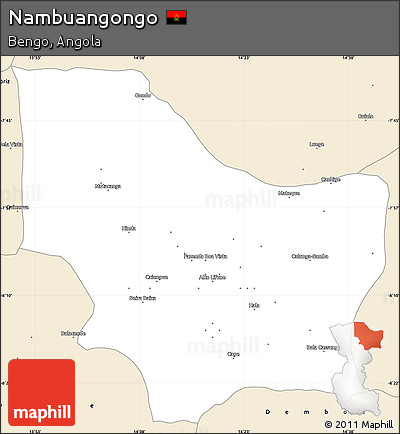 Classic Style Simple Map of Nambuangongo