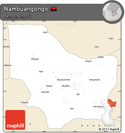 Classic Style Simple Map of Nambuangongo