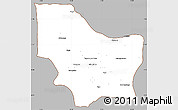 Gray Simple Map of Nambuangongo, cropped outside