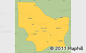 Savanna Style Simple Map of Nambuangongo, single color outside
