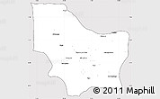 Silver Style Simple Map of Nambuangongo, cropped outside