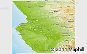 Physical Panoramic Map of Bengo