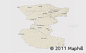 Shaded Relief Panoramic Map of Bengo, cropped outside