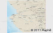 Shaded Relief Panoramic Map of Bengo