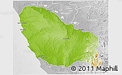 Physical 3D Map of Quicama, lighten, desaturated