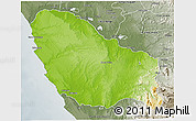 Physical 3D Map of Quicama, semi-desaturated