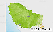 Physical 3D Map of Quicama, single color outside