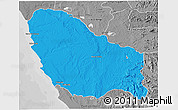 Political 3D Map of Quicama, desaturated
