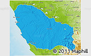 Political 3D Map of Quicama, physical outside