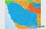 Political 3D Map of Quicama