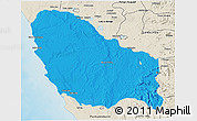 Political 3D Map of Quicama, shaded relief outside