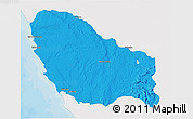 Political 3D Map of Quicama, single color outside