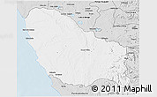 Silver Style 3D Map of Quicama