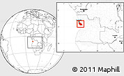 Blank Location Map of Quicama, within the entire country