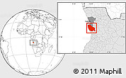Blank Location Map of Quicama, highlighted country, highlighted parent region