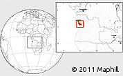 Blank Location Map of Quicama, highlighted parent region, within the entire country