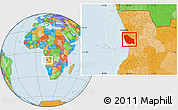 Political Location Map of Quicama