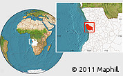 Satellite Location Map of Quicama, highlighted country