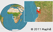 Satellite Location Map of Quicama, highlighted parent region