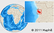 Shaded Relief Location Map of Quicama