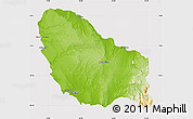 Physical Map of Quicama, cropped outside