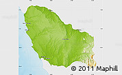 Physical Map of Quicama, single color outside
