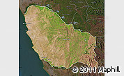 Satellite Map of Quicama, darken