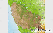 Satellite Map of Quicama, physical outside