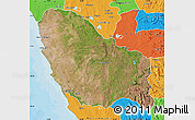 Satellite Map of Quicama, political outside