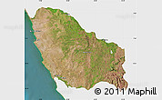 Satellite Map of Quicama, single color outside