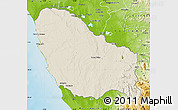 Shaded Relief Map of Quicama, physical outside