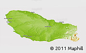 Physical Panoramic Map of Quicama, cropped outside