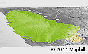Physical Panoramic Map of Quicama, desaturated