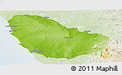 Physical Panoramic Map of Quicama, lighten