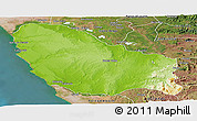 Physical Panoramic Map of Quicama, satellite outside