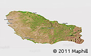 Satellite Panoramic Map of Quicama, cropped outside