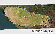 Satellite Panoramic Map of Quicama, darken