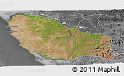 Satellite Panoramic Map of Quicama, desaturated