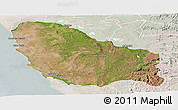 Satellite Panoramic Map of Quicama, lighten