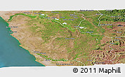 Satellite Panoramic Map of Quicama